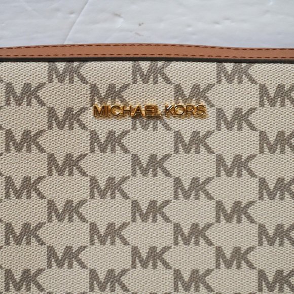 MICHAEL KORS JET SET ITEM EAST WEST SHOULDER CROSSBODY BAG NATURAL LUGGAGE MULTI - Picture 5 of 8